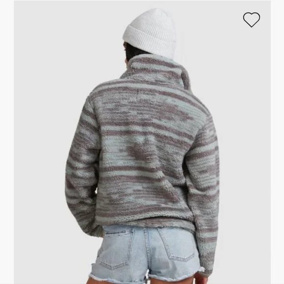 Eucalyptus Billabong A/Div switchback fleece pullover size L - Picture 2 of 5